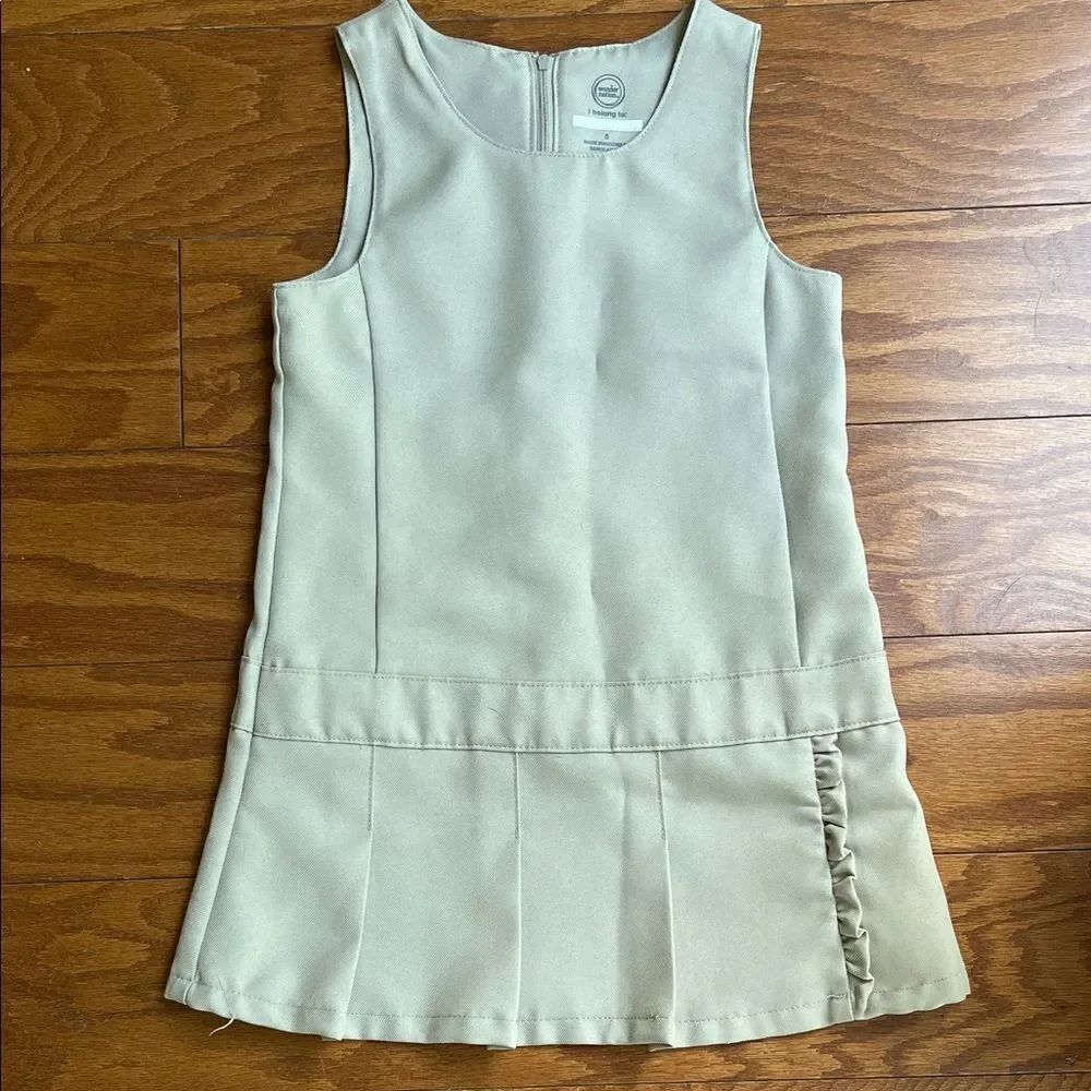Stylish Cream Kids Uniform Dress